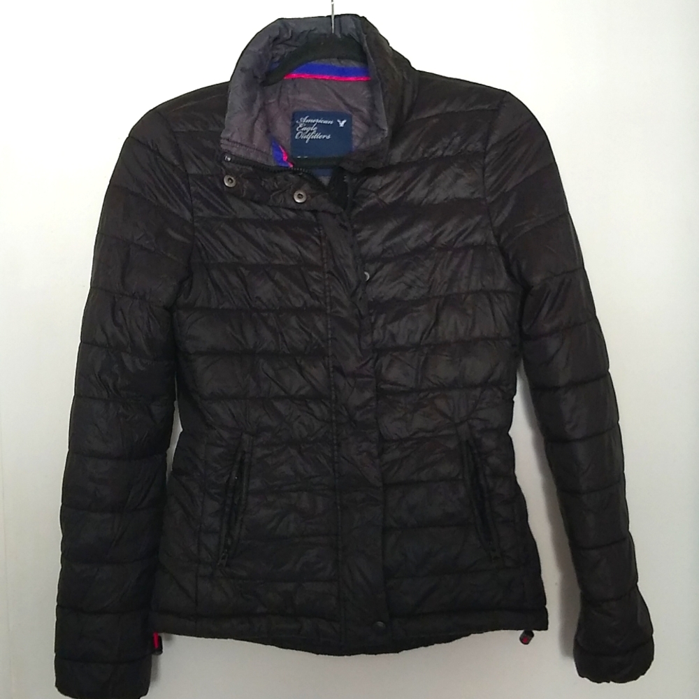 American Eagle Outfitters Black Quilted Puffer Jacket size Small